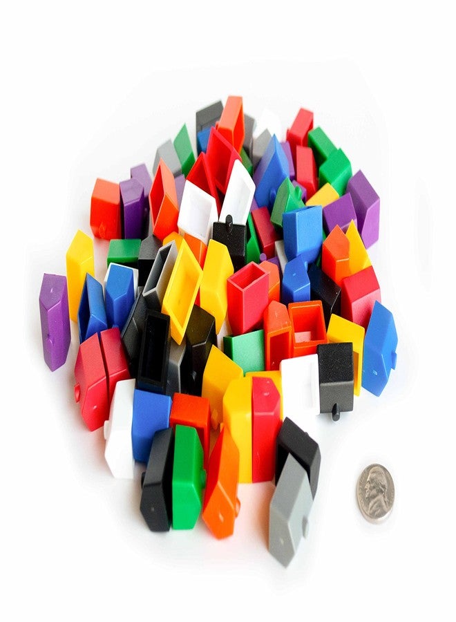 Morrison Games Plastic Hotels: Black, Grey, White, Red, Orange, Yellow, Green, Blue, and Purple Color Board Game Replacement Hotel (Colored Miniature Town & City Buildings, Board Game Playing Pieces) | 90 Pieces - Image 1